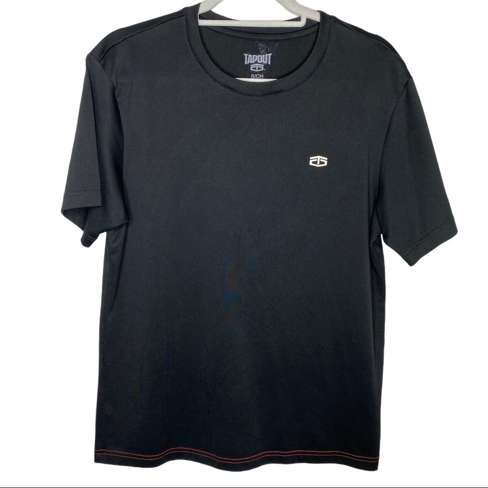 Men's Black Short Sleeve Tapout Crew Neck Shirt S